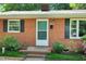 Inviting brick home entrance with a welcoming front door and manicured landscaping at 2709 Farthing St, Durham, NC 27704