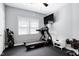 Exercise room featuring a treadmill, weights, and lots of natural light at 4793 Overhills Rd, Spring Lake, NC 28390