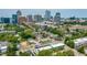 Aerial shot of the community's townhomes, blending city life with residential charm at 501 S Bloodworth St # 101, Raleigh, NC 27601