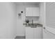 Clean laundry room featuring ample cabinet space and a modern sink at 501 S Bloodworth St # 101, Raleigh, NC 27601