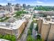 Expansive aerial shot of downtown with buildings and tree-lined streets at 510 Glenwood Ave # 510, Raleigh, NC 27603