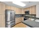 Kitchen featuring stainless steel appliances and light wood cabinets at 510 Glenwood Ave # 510, Raleigh, NC 27603