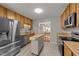 Functional kitchen with stainless steel appliances and a convenient center island at 6204 Silver Spring Ct, Willow Springs, NC 27592