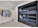 This bedroom features custom bunk beds and ample closet space for clothing storage at 628 Carolina Crossings Dr, Apex, NC 27523