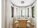 Bright dining area with a round wooden table, wicker chairs, and sheer curtains for natural light at 814 Ellynn Dr, Cary, NC 27511