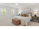 Bright main bedroom with large windows and neutral decor at 8504 Boot Ct, Raleigh, NC 27615