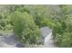 Aerial view of a two-story home surrounded by lush trees in a serene, green neighborhood setting at 905 Carroll St, Durham, NC 27701