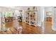 Open-concept living room with a dining area and a view of the kitchen at 905 Carroll St, Durham, NC 27701