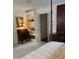 Bedroom with classic decor and a built in bookcase at 9301 Brookton Ct, Raleigh, NC 27615