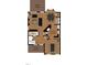 This is a floor plan of the downstairs level of the house, featuring living room, dining room and kitchen at 1121 Silky Dogwood Trl, Apex, NC 27502