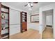 Walk-in closet with open shelving at 121 Ladybug Ln, Chapel Hill, NC 27516