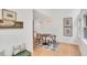 Modern dining area featuring contemporary decor and bright lighting for elegant meals at 121 Ladybug Ln, Chapel Hill, NC 27516