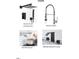 Selection of modern bathroom and kitchen fixtures, including a shower faucet, kitchen faucet, and a pot filler at 123-125 Ottawa Dr., Louisburg, NC 27549