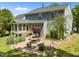 Backyard showing a patio with furniture, landscaping, and screened-in porch at 1911 Housatonic Ct, Apex, NC 27523