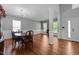 Elegant dining area with hardwood floors and classic furniture at 1911 Housatonic Ct, Apex, NC 27523