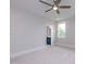 Bedroom with a ceiling fan, neutral carpet, and access to an ensuite bathroom at 2 Deer Run Trl, Hillsborough, NC 27278