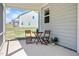 Charming covered patio features outdoor seating, offering a cozy space to relax and enjoy the surroundings at 234 Robert Howe Dr, Fuquay Varina, NC 27526