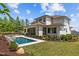 Gorgeous backyard featuring a luxurious pool, lush landscaping, and a screened-in porch at 30 Futrell Ridge Ct, Chapel Hill, NC 27517