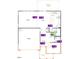 First floor plan showing kitchen, Gathering room, nook, garage and entry at 580 Thomas Gage Dr, Fuquay Varina, NC 27526