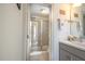 Beautiful bathroom with walk-in glass shower and vanity, perfect for relaxation at 777 Fireball Ct, Knightdale, NC 27545