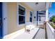 Inviting covered front porch with a bench, perfect for relaxing at 777 Fireball Ct, Knightdale, NC 27545