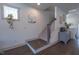 Bright stairway with wood and carpet steps, complemented by a decorative welcome sign at 777 Fireball Ct, Knightdale, NC 27545