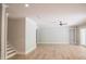 Large living room featuring a staircase, recessed lighting, and a ceiling fan at 7805 Ailesbury Rd, Wake Forest, NC 27587