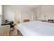 Serene bedroom with large bed, natural light, and connected to a bathroom and features closet space at 1073 Branch Line Ln, Apex, NC 27502