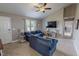 Spacious living room featuring vaulted ceilings, comfortable seating and open concept design at 112 Tillburg Ln, Hurdle Mills, NC 27541
