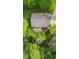 Aerial view showcasing the home's backyard oasis complete with patio and lush greenery at 1207 Candlewood Dr, Elon, NC 27244