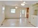 Living room with built-in shelving and windows at 122 E Orange St, Hillsborough, NC 27278