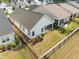Aerial view of home with screened in porch and fenced in backyard at 140 Azure Mist Dr, Raleigh, NC 27610