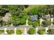 Overhead shot of a well-maintained home and lot with mature trees in a desirable neighborhood at 1416 Heritage Links Dr, Wake Forest, NC 27587