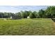 Spacious backyard with lush green grass, mature trees, and fencing, providing a peaceful outdoor space at 164 Tillburg Ln, Hurdle Mills, NC 27541