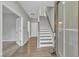 A cozy entry with a staircase and access to other rooms at 1844 Austin Ridge Pkwy, Wake Forest, NC 27587