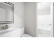 Bathroom featuring modern vanity, mirror, toilet, and a combination shower and tub at 1903 Meadowbrook St, Sanford, NC 27330