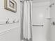 Clean and modern bathroom with shower and decorative accents at 1915 Redding Ln, Durham, NC 27712