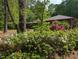 Beautiful landscaping with blooming bushes and mature trees near the home at 2100 Possum Trot Rd, Wake Forest, NC 27587