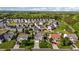 Aerial view of a neighborhood with mature trees, well-manicured lawns and quiet streets at 2503 Macdougall Dr, Burlington, NC 27217