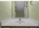 A bathroom featuring a white sink and light green walls at 2503 Macdougall Dr, Burlington, NC 27217