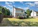 Picture of the beautiful backyard with a wooden deck and privacy fence perfect for relaxing and entertaining at 2708 Tryon Pines Dr, Raleigh, NC 27603