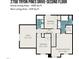 Second floor floor plan includes bedrooms, bathrooms, and a walk-in closet at 2708 Tryon Pines Dr, Raleigh, NC 27603