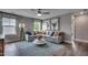 Comfortable living room featuring a large sectional sofa and stylish decor at 3004 Dog Rose Dr # 309, Durham, NC 27703