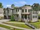 Striking home with unique architectural features and professional landscaping provides great curb appeal at 3315 Denada Path, Durham, NC 27707