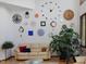 Bright living room with hardwood floors and clock collection at 3315 Denada Path, Durham, NC 27707