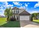 Charming two-story home featuring a well-manicured lawn and a two-car garage at 47 Peduncle St, Selma, NC 27576