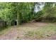 Spacious backyard featuring a shed covered in vines and ample space for recreation at 511 E Maynard Ave, Durham, NC 27704