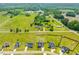 Expansive aerial view of a community with homes, showcasing the open spaces and tranquil neighborhood setting at 60 Heart Pine Dr, Wendell, NC 27591