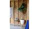 Close-up of shed interior with a decorative tree and small table, adding charm to the space at 616 Dorothea Dr, Raleigh, NC 27603