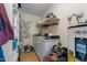 Functional storage room with shelving, countertops, and ample space for tools and equipment at 754 Epps Clark Rd, Siler City, NC 27344